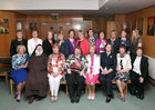 Nurses who commenced training in the Regional Hospital Galway on May the 5th, 1967 revisited UHG to celebrate the occasion of their 50th anniversary.<br />
The celebrations commenced with a meeting in the former Nurses’ Home, followed by mass in the Hospital Oratory. Mass was celebrated by Fr. Pat O’Donohue, son of class member Francie.<br />
Five deceased members were remembered and Elaine Carty who is on the staff of UCHG represented her late mother, Nora Furey.<br />
A most enjoyable evening followed with dinner in the Ardilaun Hotel. <br />
Pictured at the reunion were, seated from left: Marie Dowling Sheehan, Annaghdown, Sr Bernadette Keohane, Loughrea, Rita O'Connell Kelly, Ahascragh, Noreen Francis McNamara, Athenry, Mary Kilcommins Niland, Kilcolgan, Mary McGreevy Ross, Foxrock, Dublin, Rosaleen Jennings Caulfield, Athenry, and Sr Noel Duggan, Mercy, Galway. Standing: Ann Brislane O'Connell, Toomevara, Julie King Ryan, Athenry, Mary Hawkins Duffy, Salthill, Kathleen McDonnell White, Edinburgh (formerly of Roscommon), Mary Finnegan Brennan, Ashbourne, Catherine O'Shea Lyons, Castlegregory, Co Kerry, Breeda Waldron McNicholas, Balla, Co. Mayo, Frances Mulrooney O'Donohue, Lisdoonvarna, Theresa Reddington Hannon, Galway city, Bridie O'Malley Naughton, Inverin, and Elaine Carty, daughter of the late Nora Furey Carty, Ahascragh. Absent from the photograph are Pauline McNamara, Ennis, Co. Clare, and Maureen McGill, Houston / Donegal. 