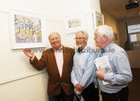 Michael Quilty, Gordon Darcy and Tom Kenny, , at the opening of the Joseph Quikty Experimental Burren art Exhibition at the Kenny Art Gallery, Liosban Industrial Estate, Tuam Road. 