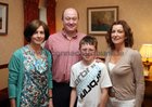 Finola McGuiness, Friends of the Jes, Tom Forde of the Bank of Ireland and his son Cathal, and Teresa O'Neill, Friends of the Jes, at Who Wants To Be a Thousandaire in aid of the "Jes" Secondary School at the Ardilaun Hotel.
