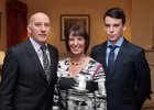 Bríon O'Rourke of the Junior 18 crew with his parents Breffni and Fidelma O'Rourke, Claregalway, at St. Joseph's College Rowing Club dinner at the Ardilaun Hotel.