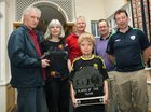 Jack Byrne was chosen as the Club Player of the Year for the Barna Furbo United FC annual awards. Pictured at the presentation of the awards at the Connemara Coast Hotel were Jack's brother Tomas who accepted the award on his brother's behalf, and from left: Tom Byrne and Rosie Dunne, parents of Jack and Tomas, and coaches Padraic Timon, Gerry Carty and Noel O'Toole.