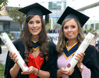 Michelle Fleming, Cortoon, and Shauna King, Abbeyknockmoy, after they were both conferred with the degree of B Sc, Honours, in Applied Biology and Biopharmaceutical Science, at the GMIT conferring ceremony in the Galmont Hotel.<br />
