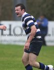 Galway Corinthians RFC v City of Derry RFC at Cloonacauneen.<br />
Bryan Dixon after scoring a try for Corinthians