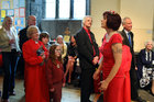 Julie Feeney performing in St. Nicholas' Collegiate Church after she launched Schola Cantorum