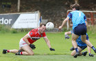 Clifden v St Brendan’s Intermediate Football Championship game at Pearse Stadium.<br />
John O’Brien, Clifden and Gerard McGuinness, St Brendan’s