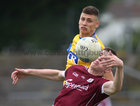 Galway v Roscommon Connacht Under 20 Football sem-final at Tuam Stadium.<br />
Galway's Cein D'arcy and Roscommon's C Shaagher