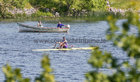 A sculler taking part in Galway Regatta on the Corrib last Saturday.