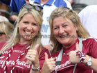 Galway supporters at the Galway Senior and Minor hurling championship finals at Croke Park.