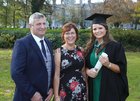 Samantha Burke from Cregmore, Claregalway, pictured with her parents Thomas and Assumpta after she was conferred with the degree of B Sc, Honours, in Mathamatical Science, at NUI Galway.