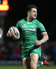 Cionnacht v Newport Gwent Dragons Guinness PRO12 game at the Sportsground.<br />
Tiernan O'Halloran on his way to core Connacht's first try