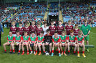The Galway and Mayo boys teams who played before the Galway v Mayo Connacht Senior Football Championship quarter-final at MacHale Park, Castlebar. <br />
Back, Galway from left:<br />
Front, Mayo from left:<br />
