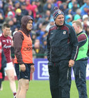 Galway v Roscommon 2018 Connacht Senior Football final at Dr Hyde Park, Roscommon.<br />
Selector Brian Silke and manager Kevin Walsh before the start of the game