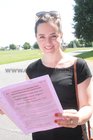 Teacher Niamh Byrne,  after the  the first paper in the Leaving Cert at St. Marys College. 