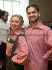 Síofra Ní Chonluain and Richard Brown before going on stage in the opening performance of the Renmore Pantomime, Beauty and the Beast, a new script by Peter Kennedy, at the Town Hall Theatre.