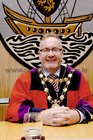 <br />
Cllr Pearce Flannery, Knocknacarra, after his election as Mayor of Galway at City Hall. <br />
