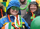 Spectators at the St Patricks Day parade in the city.