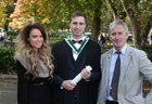 Enda Gavin from Salthill with his father Sean and sister Katherine after he was conferred with a B.A. Hons degree in Psychology at NUI Galway