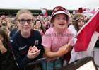 Supporters during the homecoming of the Galway Football team at Pearse Stadium on Monday evening.