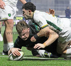 Connacht v Montauban EPCR Challenge Cup game at Dexcom Stadium.<br />
Cian Prendergast scores Connacht's second try. <br />
 Hugo Zabalza, Montauban<br />
