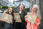 In happy mood after receiving their Leaving Certificate results at the Presentation Secondary School were Karolina Rydel, Knocknacarra, and Sara Korab and Julka Nastarowicz, both from Doughiska.