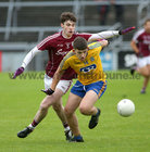 Galway v Roscommon Minor Football semi-final at the Pearse Stadium.<br />
Galway's Sean Mulkerrin and Roscommon's Brian Derwin