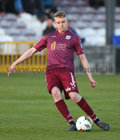 Galway United v UCD League game at Eamonn Deacy Park.<br />
Eoin McCormack scoring Galway United's first goal