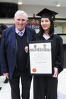 <br />
XLaoise Nic Cumhaill Barna, with her father Tom after she was conferred  with a Post Graduate Diploma in Health Science  at NUIGalway. 