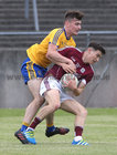 Galway v Roscommon Connacht Under 20 Football sem-final at Tuam Stadium.<br />
Galway's Finian Ó Laoí and Roscommon's L Mollahan