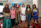 Murshida, Dora, Esdrasi, Cynthia, Amy, Ayishatand and Ramia during International Day at the Mercy Primary School in Francis Street.