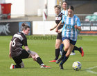 Salthill Devon v Corrib Celtic Galway League Women's Cup final at Eamonn Deacy Park.<br />
Anna Daly, Salthill Devon and Rachel King, Corrib Celtic