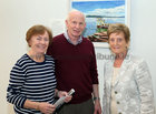 Teresa Connolly, Conaire Road, Shantalla, Martin Maloney, Rosscahill, and Maura Duggan, Rahoon Road, at the opening of artist Geraldine Folan's exhibition, “A Year on the Prom”, at the Connacht Tribune Printworks Gallery in Market Street.