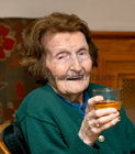 Bridie Daly at her 106th birthday party in O'Meara's, Portumna.