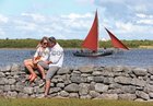 The Croi an Cladaig sails in to Kinvara during Cruinniu na mBad at the weekend.