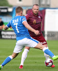 Galway United v Finn Harps SSE Airtricity League game at Eamonn Deacy Park.<br />
Galway United's Robbie Williams and Jesse Devers, Finn Harps