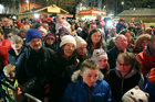 Some of the large attendance at the opening of the Continental Christmas Market