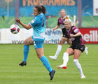 Galway WFC v Peamount United at Eamonn Deacy Park. <br />
Emma Starr, Galway WFC, and Dora Gorman, Peamount United