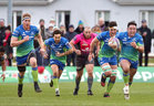 Connacht vs Brive European Rugby Challenge Cup Round 4 game at the Sportsground.<br />
Connacht's Denis Buckley and, from left, Cillian Gallagher, James Mitchell and James Connolly, and Brive's Vivien Devisme