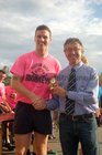 At the finals night of Tag Rugby at Galway Corinthians at Corinthian Park, Cloonacauneen.<br />
<br />
11 Wise Monkeys won the C League 2 final.<br />
<br />
Pictured with President of Galway Corinthians RFC, Declan Russell, is Shane Stenson