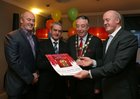 Pictured at a reception in The Huntsman to announce details of the Galway Musical Society's poduction of Evita were Brian Power, Director, Paddy Daly, Chorus Master, Mayor Padraig Conneely, and Sean Power, Production Manager. The musical takes place in the Town Hall Theatre from Tuesday March 25 to Saturday March 29