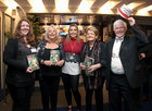 Anna Byrne, Lindsey Cant, Simone Watson and Maureen and Joe McCarthy,  the front of house team, at the Renmore Pantomime Gala Night in the Town Hall Theatre to celebrate the silver jubilee of the 1992 pantomime.