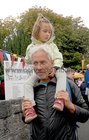 <br />
Guenta Mersich, Austria  with his daughter Enim, at the Clarinbridge Market Day. 