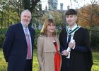Cian O'Connell, Newcastle Park, who was conferred with a Bachelor of Arts with Creative Writing at NUI Galway, pictured with his parents Dave O'Connell and Teresa Mannion.