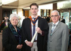Ronan O'Healy, Ballinasloe, with his parents Margaret and Sean, after he was conferred with the degree of B. E., Honours, in Energy Engineering at the GMIT conferring ceremonies in the Galmont Hotel.
