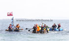 Competitors taking part in the first Salthill Village Raft Race in aid of Galway RNLI Lifeboat Station at the weekend. 