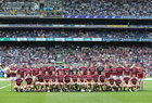 Galway v Waterford All-Ireland Senior Hurling Championship final at Croke Park.<br />
The Galway panel before the start of the 2017 All-Ireland senior hurling final against Waterford at Croke Park