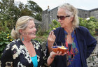 Billie Spain from Ahascragh of 'Nature's Intent' (left) with organiser Leonie Finn at Oranmore Castle Heritage Fair last weekend.