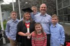 <br />
Janice O‚ÄôGrady, Ballinasloe, with her husband Ivan, children Michael, Conor, Mary and Ronan, after she was conferred with a Post Graduate Diploma in Health and Emergency Care at NUIGalway. 