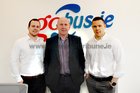 <br />
JIm Burke, Managing Director with his sons Donal and Dara, at the opening of the Go Bus new office at Forster Court, 