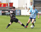 Salthill Devon v Corrib Celtic Galway League Women's Cup final at Eamonn Deacy Park.<br />
Anna Daly, Salthill Devon and Rachel King, Corrib Celtic
