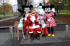 Santa Claus, with Mrs Claus, Rudolph Micky Mouse, Snowman an Mini Mouse  at the launch  of Lighing up Galway City  at the Eyre Square Shopping Centre. 
